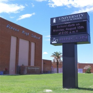 University High School Sign University High School Sign