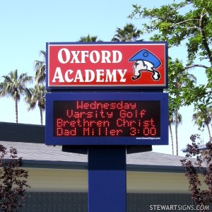 School Sign Oxford Academy School Sign Oxford Academy